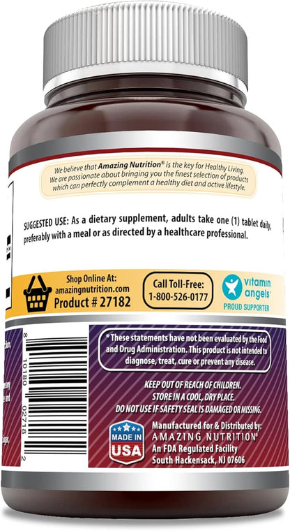 Amazing Formulas Inositol Tablets Supplement | 1000 Mg per Serving | Vitamin B8 | Non-GMO | Gluten-Free | Made in USA (1 Pack, 120 Count)