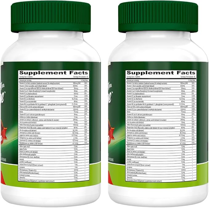 DEVA Tuba Prime Vegan Multivitamin Iron-Free High-Potency Vitamin & Mineral Dietary Supplement Antioxidants, Fruit & Veg Blend, Super Mushrooms, Probiotics, Prebiotics, Seeds, Herbs 90 Tabs 2-Pack