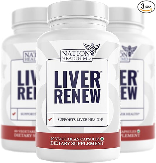 Liver Renew - Liver Cleanse Detox & Repair - Liver Support Supplement with Artichoke Extract, Milk Thisle, Dandelion and Turmeric - 180 Capsules