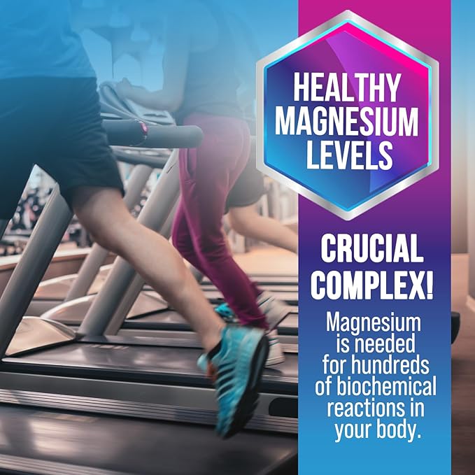 Magnesium Complex Supplement 500 mg - 5 in 1 High Absorption Chelated Magnesium Glycinate, Malate, Citrate, Oxide, Aquamin - Non-GMO Magnesio Capsules, Bone Muscle & Heart Health Support, 120 Capsules