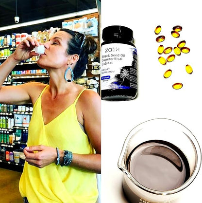 Zatik Naturals - Black Cumin Seed Oil & Supercritical Extract, Cold Pressed, Unrefined, USDA Organic, Gluten Free, Vegan, 90 Vegan Softgels