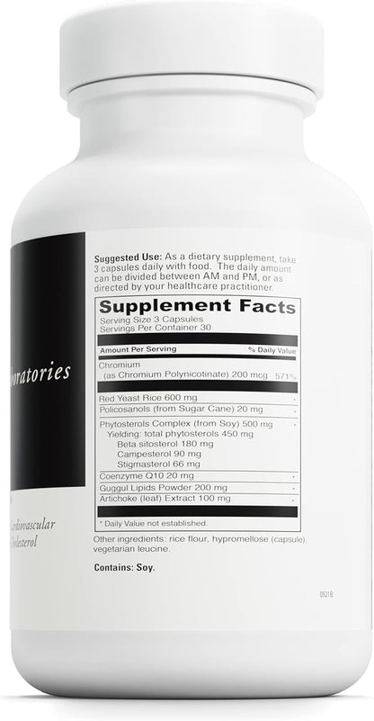 DAVINCI Labs CholestSure Supplement - Supports Cardiovascular Function, Helps Maintain Healthy Cholesterol Levels in a Normal Range* - Gluten-Free - 30-Day Supply - 90 Vegetarian Capsules