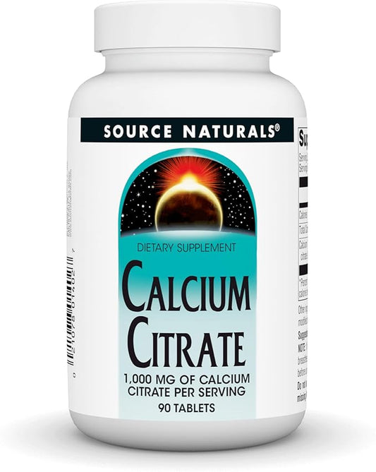 SOURCE NATURALS Calcium Citrate 1,000 mg of Calcium per Serving, 90 Count