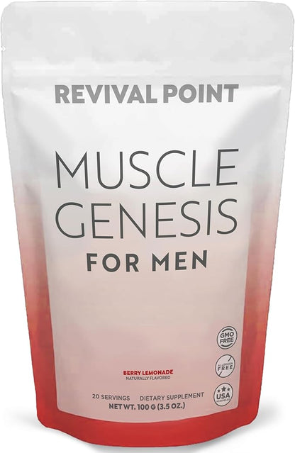 Muscle Genesis HMB and Vitamin D3 Supplement with Clinically Studied myHMB, Calcium and VIT C – 5000mg Per Serving – Promotes Recovery, Lean Muscle Mass, and Healthy Aging in Men