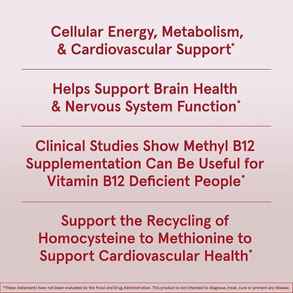 Jarrow Formulas® Methyl B12 and Folic Acid Energy, Dietary Supplement, B12 Gummies for Adults, 60 Gummies, 30 Day Supply