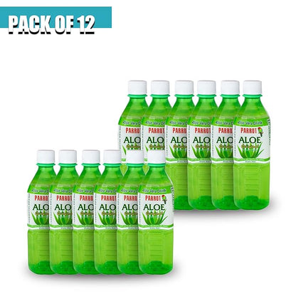 Parrot Brand Aloe Vera Juice Drink Original Flavor 500mL 16.9 fl.oz. (Pack of 10)