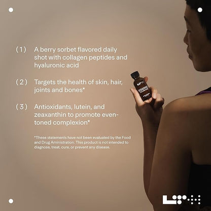 LTH Rewind Collagen Elixir - with Collagen Peptides, Hyaluronic Acid & Antioxidants - Supports Hair, Skin, Joint & Bone Health - Berry-Sorbet, 30 ml (15 Pack)