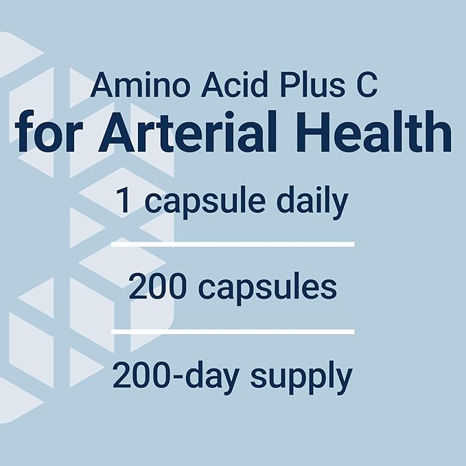 Life Extension L-Arginine Caps, 700 mg, Vitamin C & Amino Acid for Optimal arterial Health, Supports Heart & Immune Health, Healthy Tissue & Bones, Gluten Free, Non-GMO, 200 Capsules