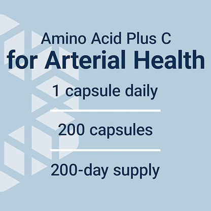 Life Extension L-Arginine Caps, 700 mg, Vitamin C & Amino Acid for Optimal arterial Health, Supports Heart & Immune Health, Healthy Tissue & Bones, Gluten Free, Non-GMO, 200 Capsules