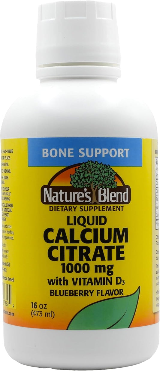 Liquid Calcium Citrate 1000mg with D3 16 fl oz Liquid Blueberry