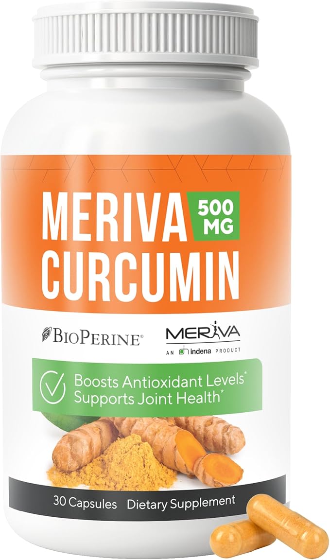 NERVE RENEW Meriva Curcumin 500mg with Bioperine Antioxidant Boost Nerve Support Supplement - 30 Capsules
