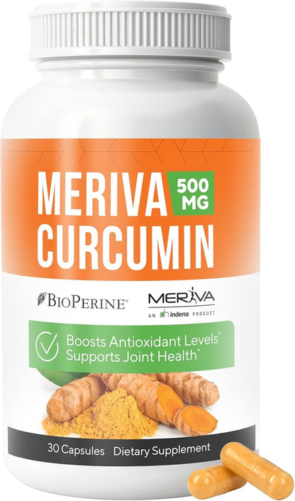 NERVE RENEW Meriva Curcumin 500mg with Bioperine Antioxidant Boost Nerve Support Supplement - 30 Capsules