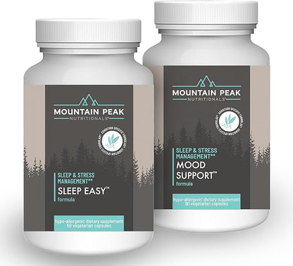 Mountain Peak Nutritionals Sleep & Mood Support Combo Pack – 5-HTP, Amino Acids, Melatonin, Magnesium & Serotonin Boosting Ingredients – Hypoallergenic Supplements for Relaxation & Well-Being
