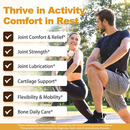 Glucosamine Chondroitin Joint Support Supplement, with MSM Turmeric Boswellia, Glucosamine Sulfate, Glucosamine Chondroitin MSM, for Joint Supports & Relief Nutritional Supplements, 120 Capsules