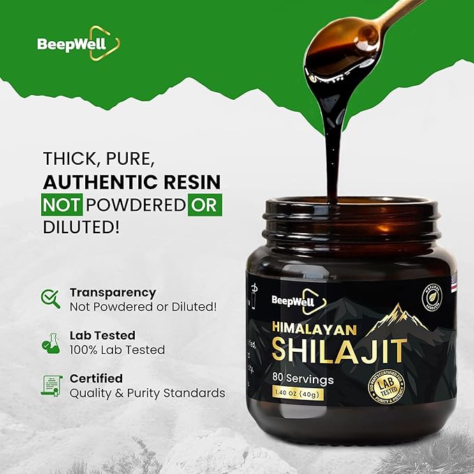 Shilajit Resin – Pure Organic Himalayan Shilajit Natural Resin Men Women Chilajil Fulvic Acid 85+ Trace Minerals 80 Servings 1.40 oz
