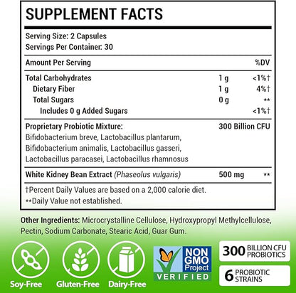 Probiotics for Women and Men, 300 Billion CFUs Probiotic, 6 Strains Probiotics & Prebiotics, Daily Probiotics for Digestive, Gut, Immune Probiotics for Men & Women - 60 Capsules -19