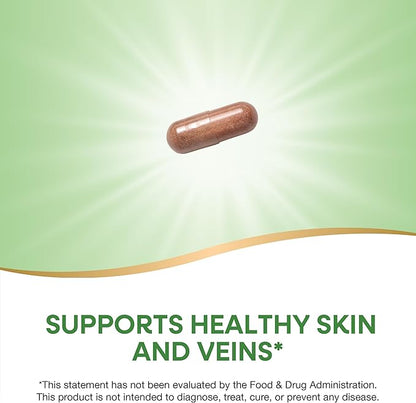 Nature's Way Grape Seed Premium Extract, Supports Healthy Skin and Veins*, Antioxidant Support*, Non-GMO Project Verified, 30 Vegan Capsules (Packaging May Vary)