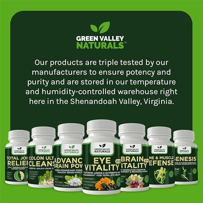 Eye Vitality Plus Supplement, with Areds-2 Nutrients, Maquibright, Marigold Flower, Vitamins C & E, Zinc, Copper, 60 Capsules (1)