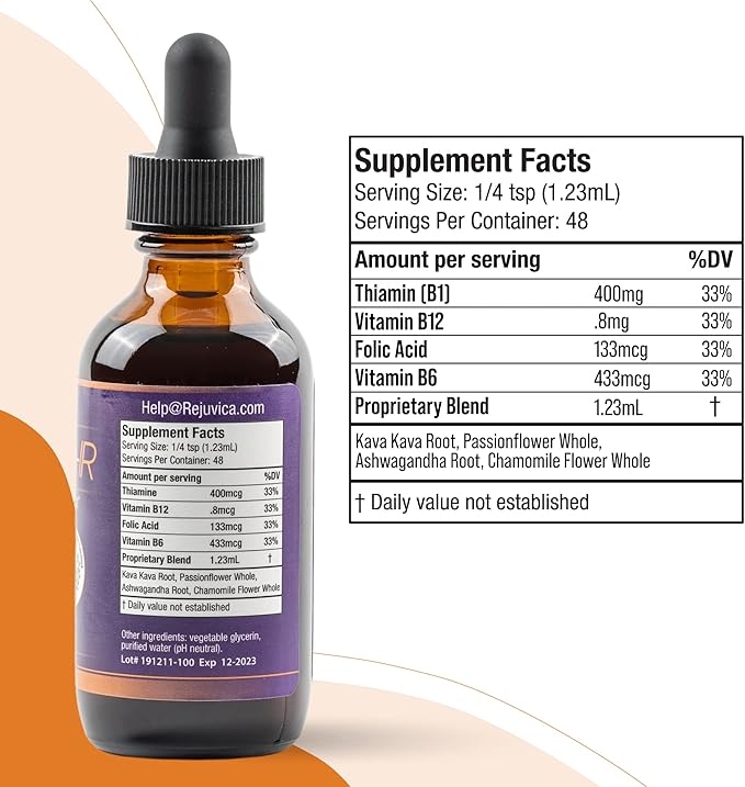 Zenapin-IR Rejuvica Health Advanced Mood Support Supplement - Kava Kava, Ashwagandha, Passionflower, Chamomile, B-Vitamins & More