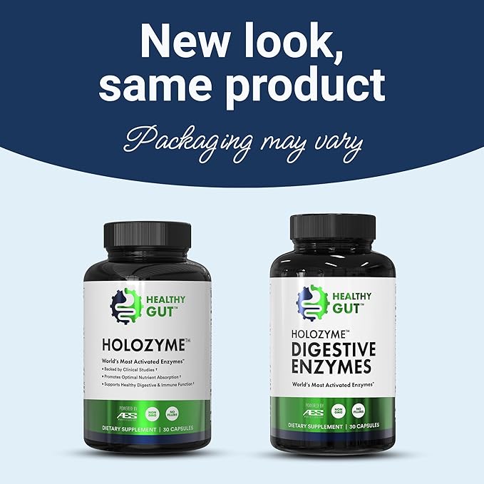 HoloZyme Max Strength Digestive Enzymes | Prevents Bloating, Gas, & Indigestion w/Protease, Amylase, Lipase, Lactase, and More | 15 Servings (Sample Bottle)