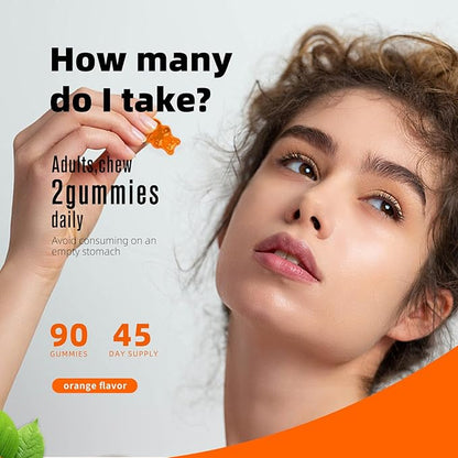 Magnesium Citrate Gummies 420mg per Serving - 180 Orange Gummies - Promotes Healthy Relaxation, Muscle, Bone, & Energy Support (2 Pack).