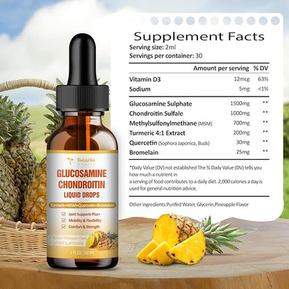 Liquid Vitamin D3 K2 + Glucosamine Chondroitin MSM