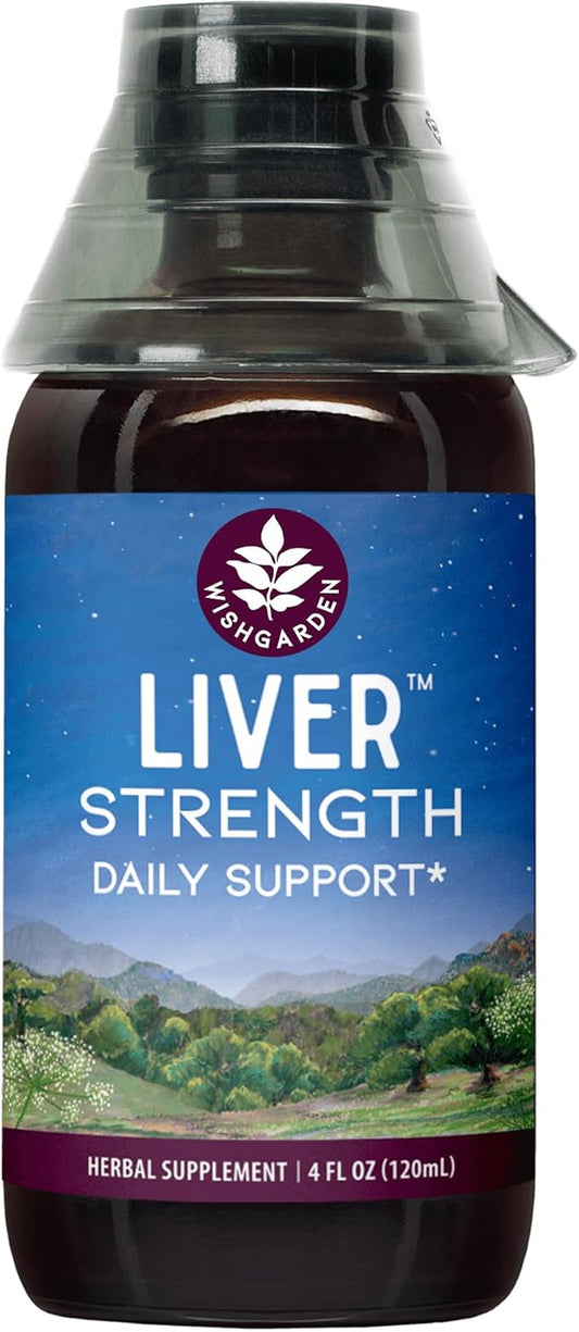 WishGarden Herbs Liver Strength Tonic - Plant-Based Herbal Liver Support Supplement with Burdock, Dandelion Root & Yellow Dock Root, Supports Liver Cleanse Detox & Repair, Healthy Liver Function, 4oz
