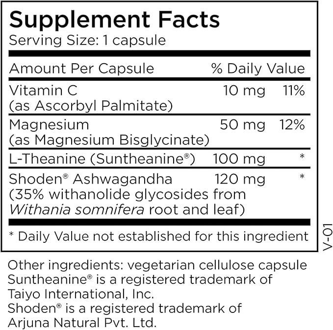 MethylPro Ashwagandha Complex - Magnesium L Theanine Supplement with Ashwagandha Root - Support a Healthy Brain & Balanced Sense of Calm - Pairs Well with L-Methylfolate (60 Capsules)