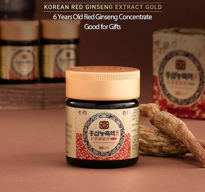Gangwoninsam] Korean Red Ginseng Extract Gold 120g / 4.23 fl. oz – New Package Design, Contains 100% Pure Korean 6-Year-Old Red Ginseng Root Extract