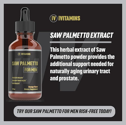 Saw Palmetto for Men | Prostate Support Supplement for Men's Health | Saw Palmetto Supplement | DHT Blocker for Men | Prostate Supplement | Prostate Supplements | Prostate Supplements for Men | 1 oz