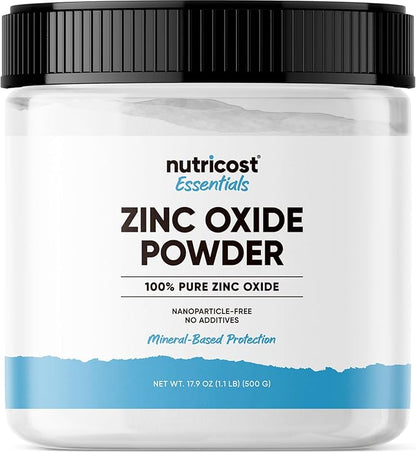 Nutricost Zinc Oxide Powder (500 Grams) 100% Pure, No additives - Vegan, Non-GMO, Nutricost Essentials