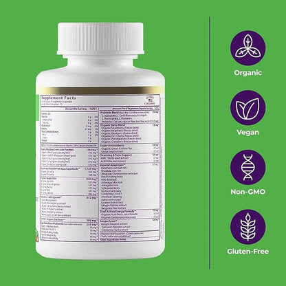 Paradise Herbs, ORAC Energy, Superfood Capsules, Includes Over 42 Organic & Wild-Crafted Ingredients, Probiotics & Enzymes, 120