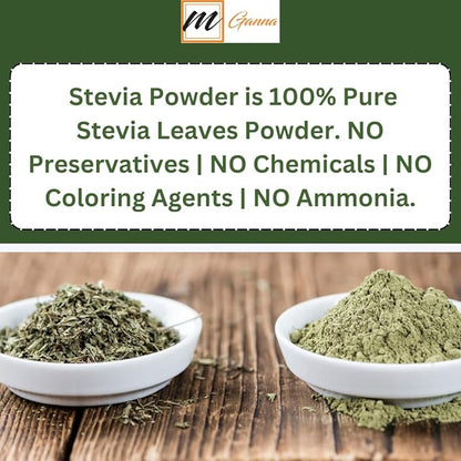 mGanna 100% Natural Stevia Leaf Powder - Natural Sweetener 227 gms / 0.5 lbs