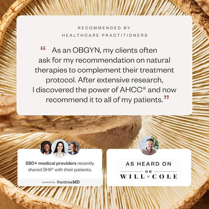 SHII AHCC Daily Immunity, 30-Days Supply – Vegan, Gluten Free Immune Support Supplement with AHCC, Immune System Support from Functional Shiitake Mushrooms, Promotes Immune Response & Cellular Health