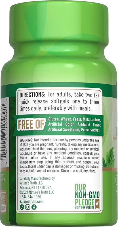 Nature's Truth Odorless Garlic and Parsley | 1200mg | 100 Softgels | Non-GMO & Gluten Free Extract Supplement