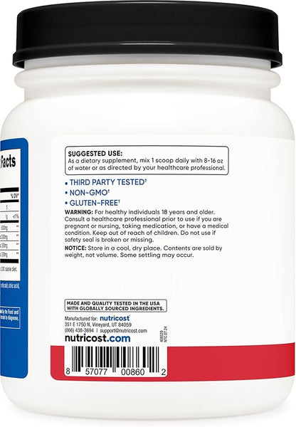 Nutricost BCAA Powder (Strawberry Kiwi, 90 Servings) - Optimal 2:1:1 Ratio