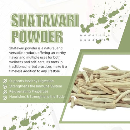 Shatavari Powder Natural Asparagus Racemosus for Lactation Breastfeeding Shatavri Satawar Kalpa Kalp India Improves Lactation | Rejuvenates Stamina | 5.3 oz / 150 GMS