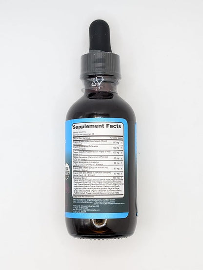 Organic Lymphatic Drainage Drops Supplement with Burdock Root Echinacea Elderberry Dandelion Astragalus Milk Thistle Sea Moss Red Clover Lymphatic Cleanse Immune Support Marigold Drop By Clean Nutra-5