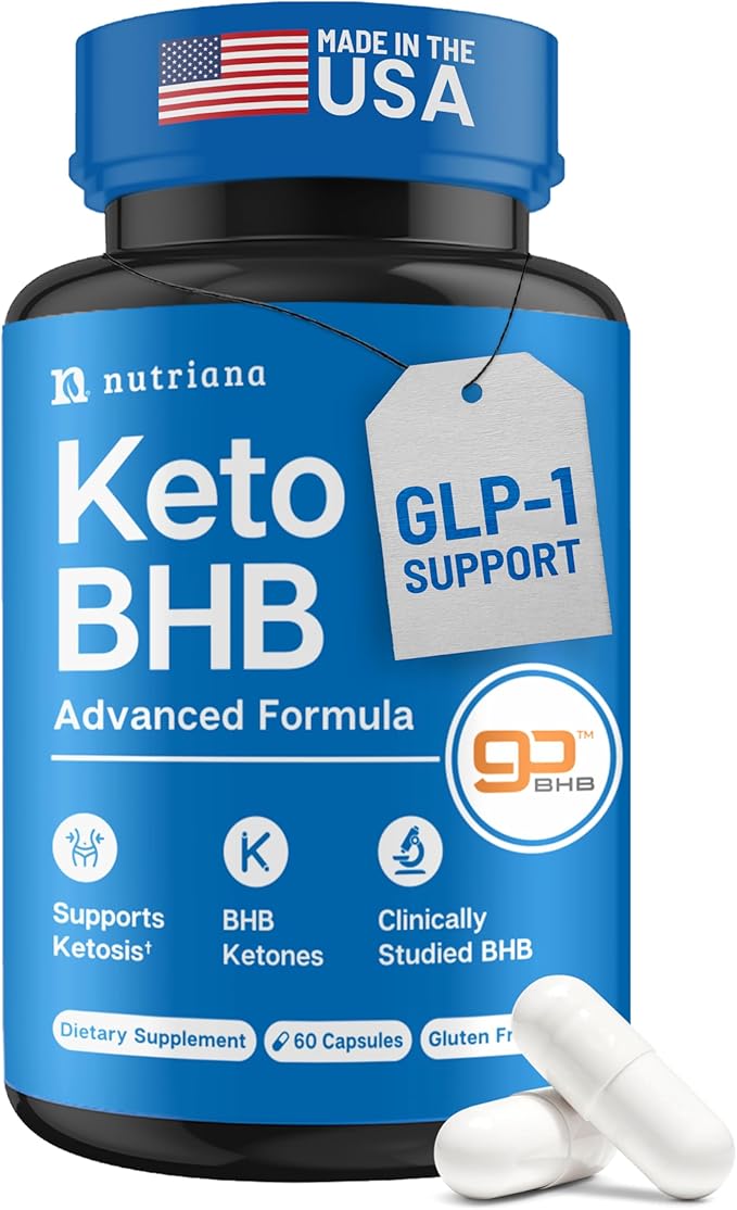 Keto BHB Exogenous Ketones for Men & Women – Keto Pills for Mental Clarity & Focus -GLP-1 Support - Keto Burn - Keto Supplements Carb-Free Energy for Muscle & Ketosis Support