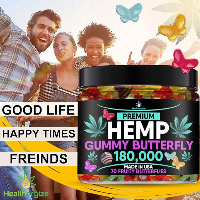 Hemp Gummies High Potency Natural Omega 3 6 9-Pure Calm and Serene-70 Count-Made in US