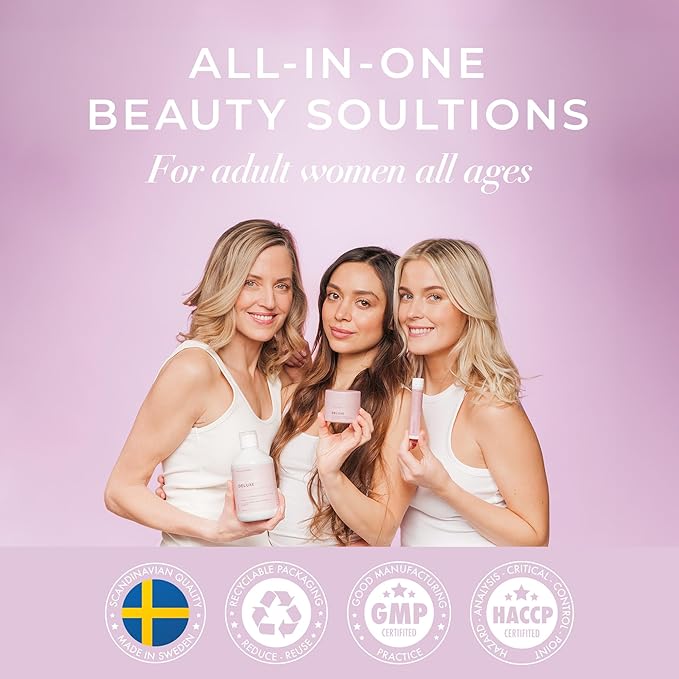 Swedish Collagen - Hydrolyzed Marine Collagen 10,000 mg Powder Supplement - Pack of 300 g, 30 Day Supply | Pure Peptide for Healthy Hair, Skin, Nails & Joints I 100% Natural & Gluten Free | Sugar-Free