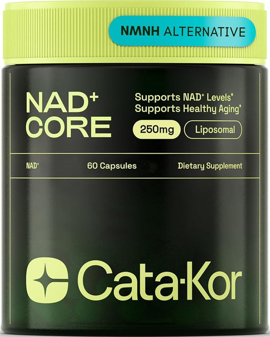NMN Supplement Alternative - Liposomal NAD CORE LipoNAD 250mg - 30-Day Supply - High Purity NAD Supplement for Anti-Aging, Energy, Focus - 60 Capsules