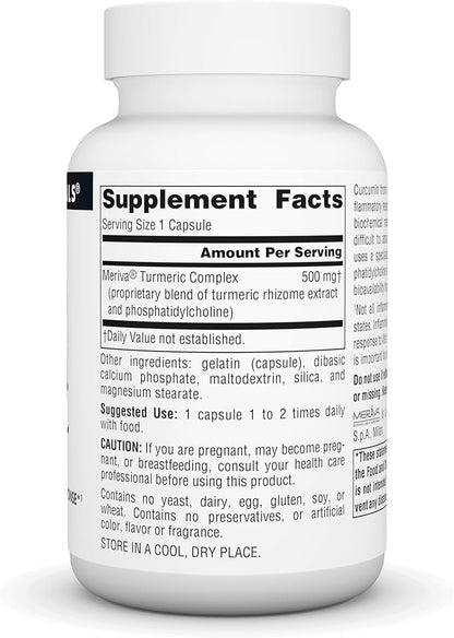 Source Naturals Turmeric with Meriva for Healthy Inflammatory Response* - 500mg, 60 Capsules