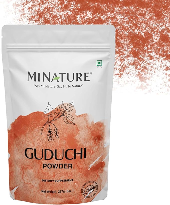 minature Guduchi (Giloy) Powder | (Tinospora Cordifolia) | Supports Healthy Digestion | Immunity Booster| Indian Giloy Powder | Resealable Zip Lock Pouch | 227g (8oz)
