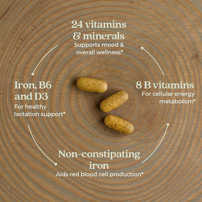 New Chapter, Postnatal Vitamins Lactation Supplement, Complete Multivitamin with Fermented Vitamin D3 + B Vitamins, Made with Organic Vegetables & Herbs, Non-GMO Ingredients, 192 Count
