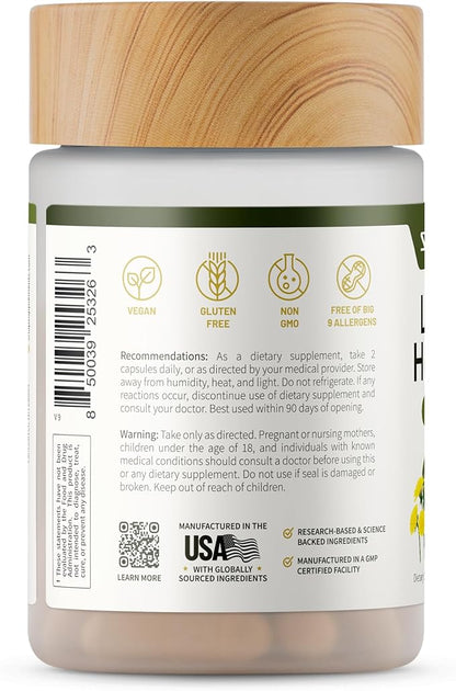 Snap Supplements Liver & Detox Support Supplement with Milk Thistle and Dandelion Leaf Extract, Vitamins, Herbs and Antioxidants Supplement for Liver Support and Digestive Health, 60 Capsules