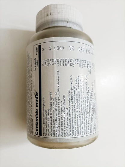 SOLARAY Liposomal Multivitamin for Men & Women, High Potency, Enhanced Absorption Vitamin C, Vitamin D, Biotin, Methyl B-12, Odor Neutral & Gentle Digestion, 30 Servings, 60 VegCaps