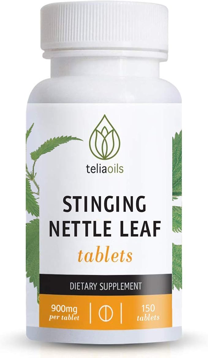 Teliaoils Stinging Nettle Leaf Tablets (150 Capsules) | 900mg Wild Harvest Nettle Extract Per Tablet | Natural Herbal Supplement | Supports Healthy Histamine Levels & Respiratory Health