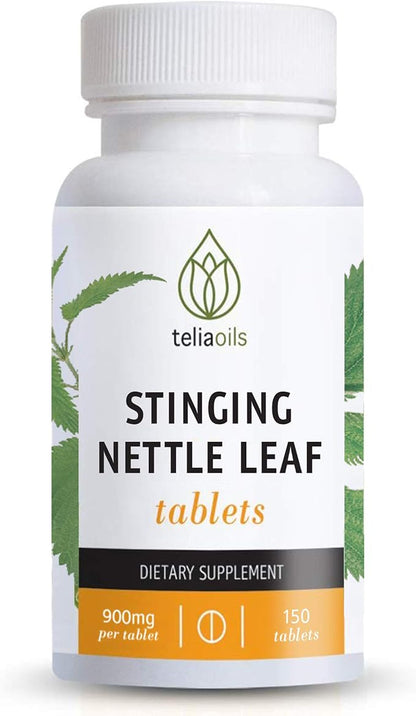Teliaoils Stinging Nettle Leaf Tablets (150 Capsules) | 900mg Wild Harvest Nettle Extract Per Tablet | Natural Herbal Supplement | Supports Healthy Histamine Levels & Respiratory Health