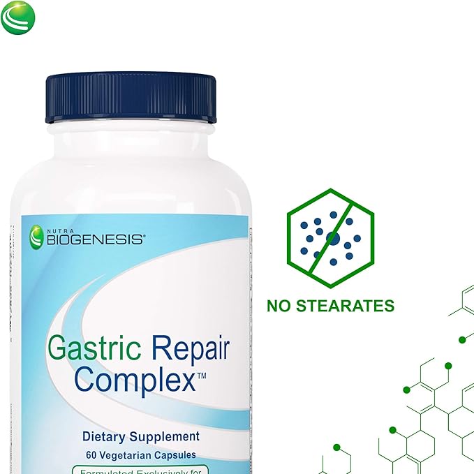 Nutra Biogenesis Gastric Support Complex - DGL Licorice Supplement, Deglycyrrhizinated Licorice Root Extract for Maximum Absorption, Digestion Support with Mastic Gum, Aloe & Bismuth - 60 Capsules